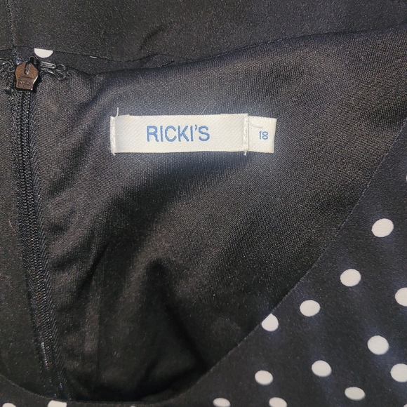 Ricki's Black and White Polka Dot Sleeveless Dress 18 - Picture 6 of 6